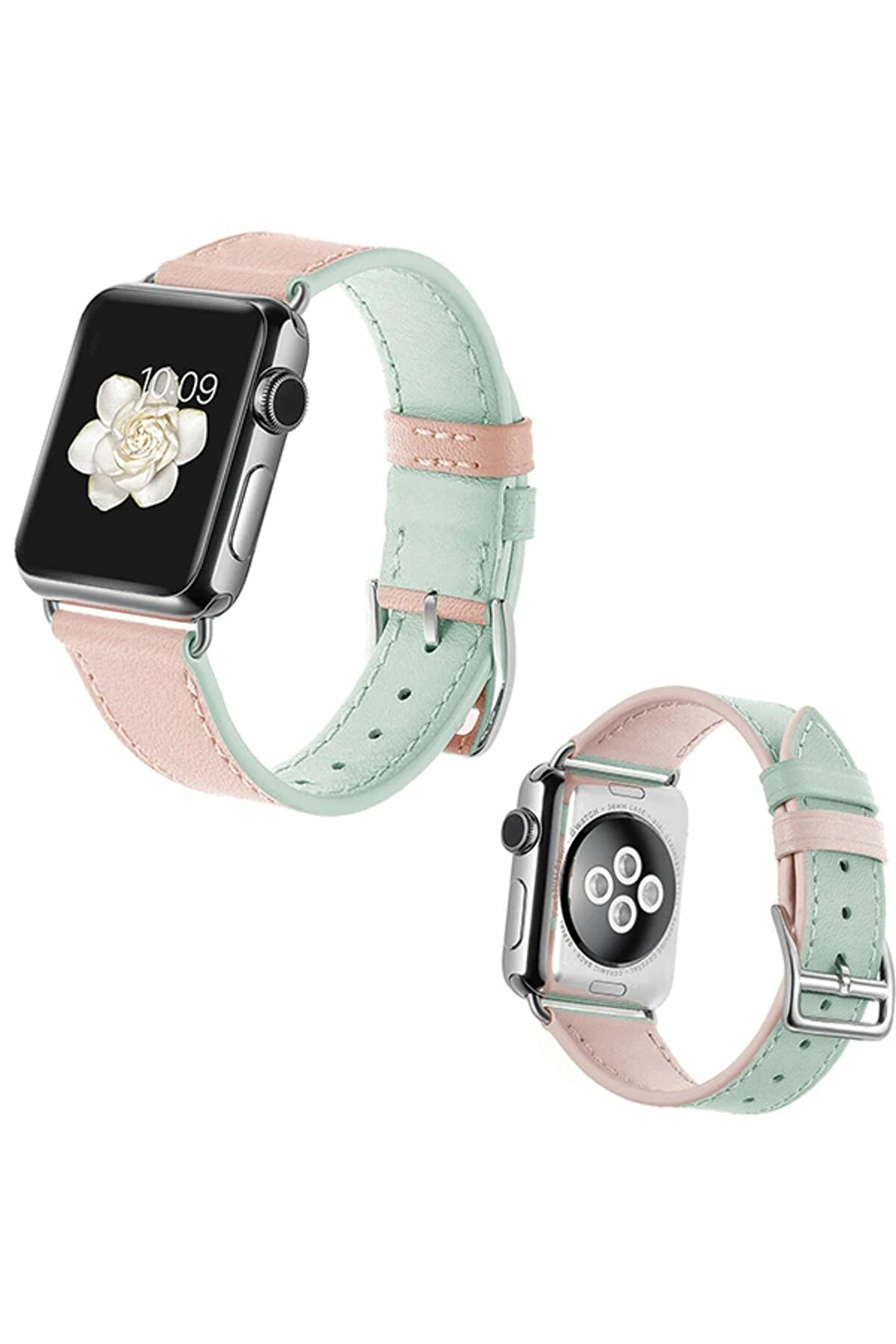 Ally Apple Watch Ultra 49Mm 7-8 45Mm 6-5-4 44Mm Haki̇ki̇ Deri̇ Kayış Kordon 3-2-1 - Dropx6882-7373