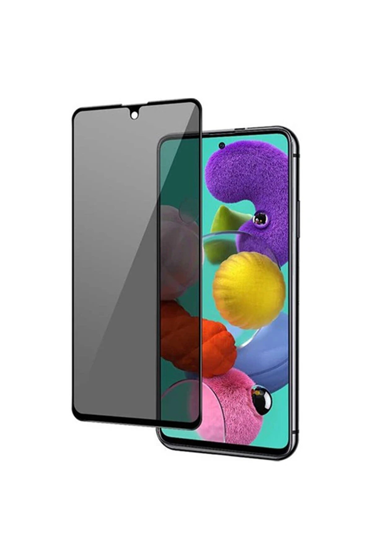 gizmurstore SM Galaxy S10 Lite 3D Full Privacy Gizlilik Tempered Cam Ekran Koruyucu-(5775) - GMS1073-9780