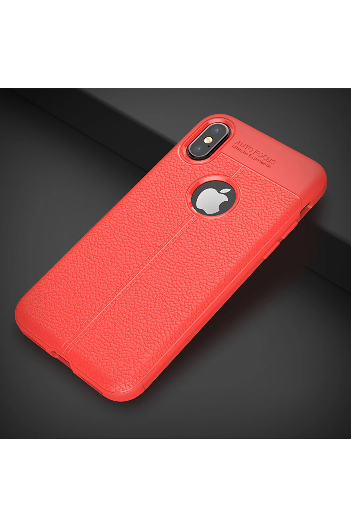 İphone X Xs Li̇tchi̇ Tam Koruma Soft Si̇li̇kon Kılıf-(5775) - Gms9753-1824