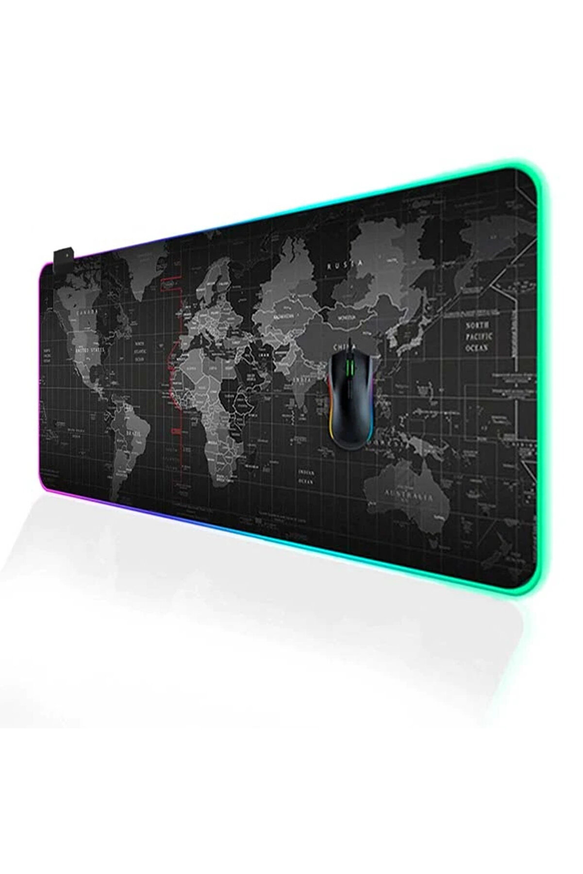 Ally Dünya Desenli̇ Rgb Led Işıklı Oyuncu Mouse Pad 300*800*4Mm-(5775) - Ht2655-3986