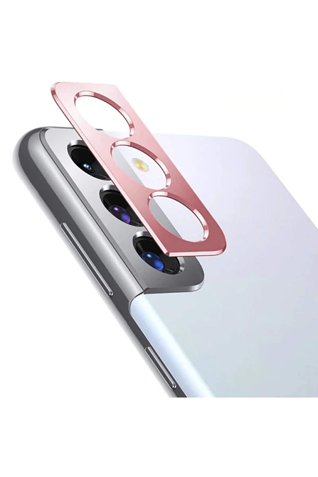 Sm Galaxy S21 / S21+ 3D Metal Kamera Koruyucu Metal Lens-(5775) - Gms9304-4740