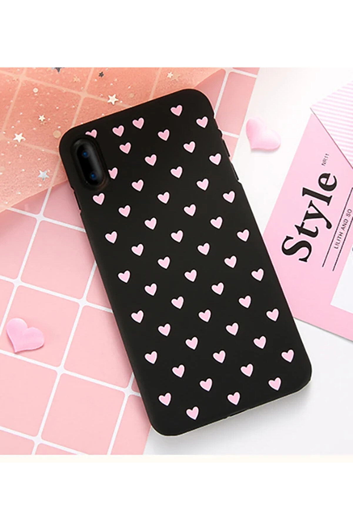 gizmurstore İphone X Xs Çoklu Kalp Premium Pc Kılıf-(5775) - GMS6825-2106