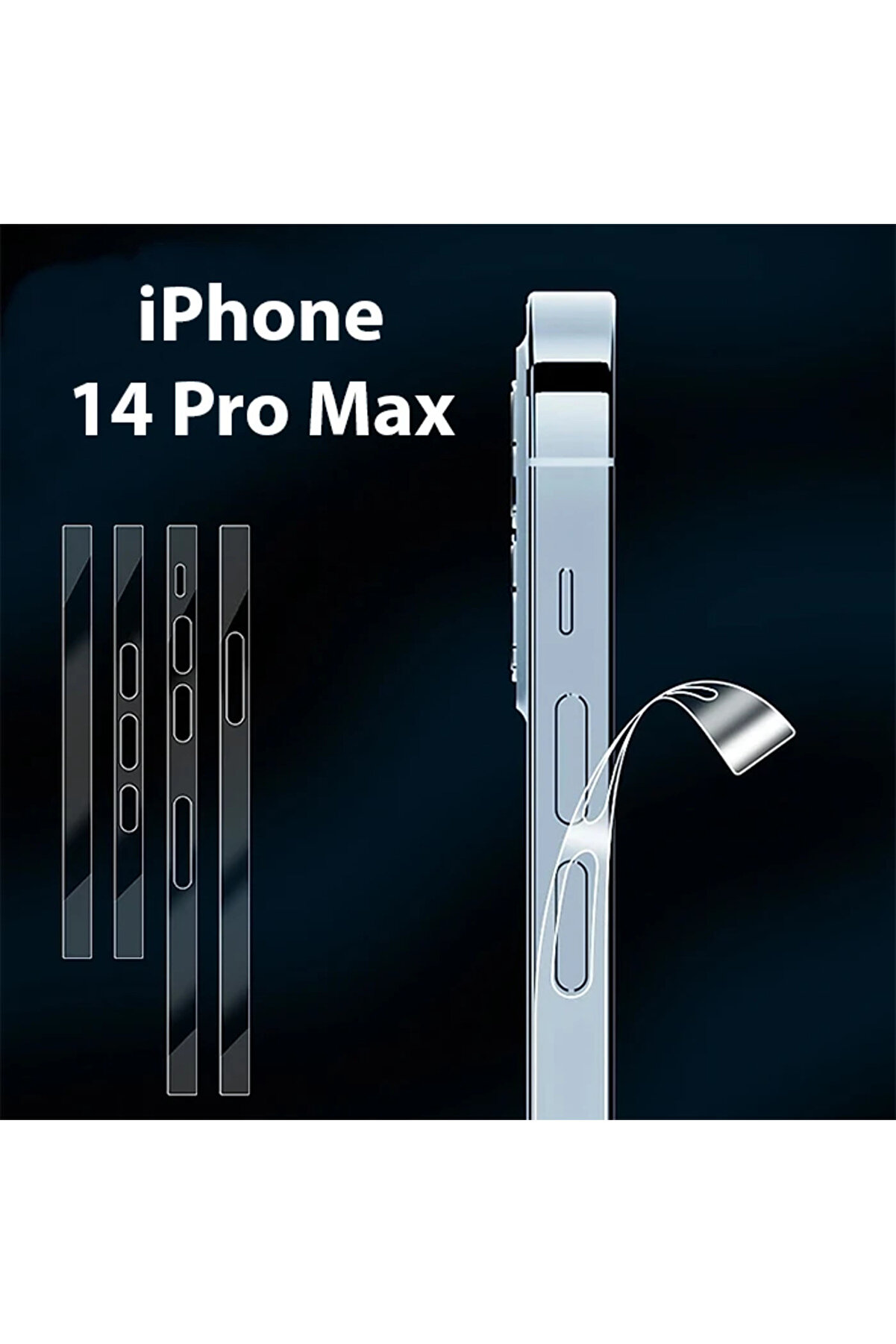 Ally İphone 14 Pro Max Hi̇drojel Hayalet Yan Alt Üst Kaplama Koruyucu Fi̇lm-(1903 - Dropx1417-7281