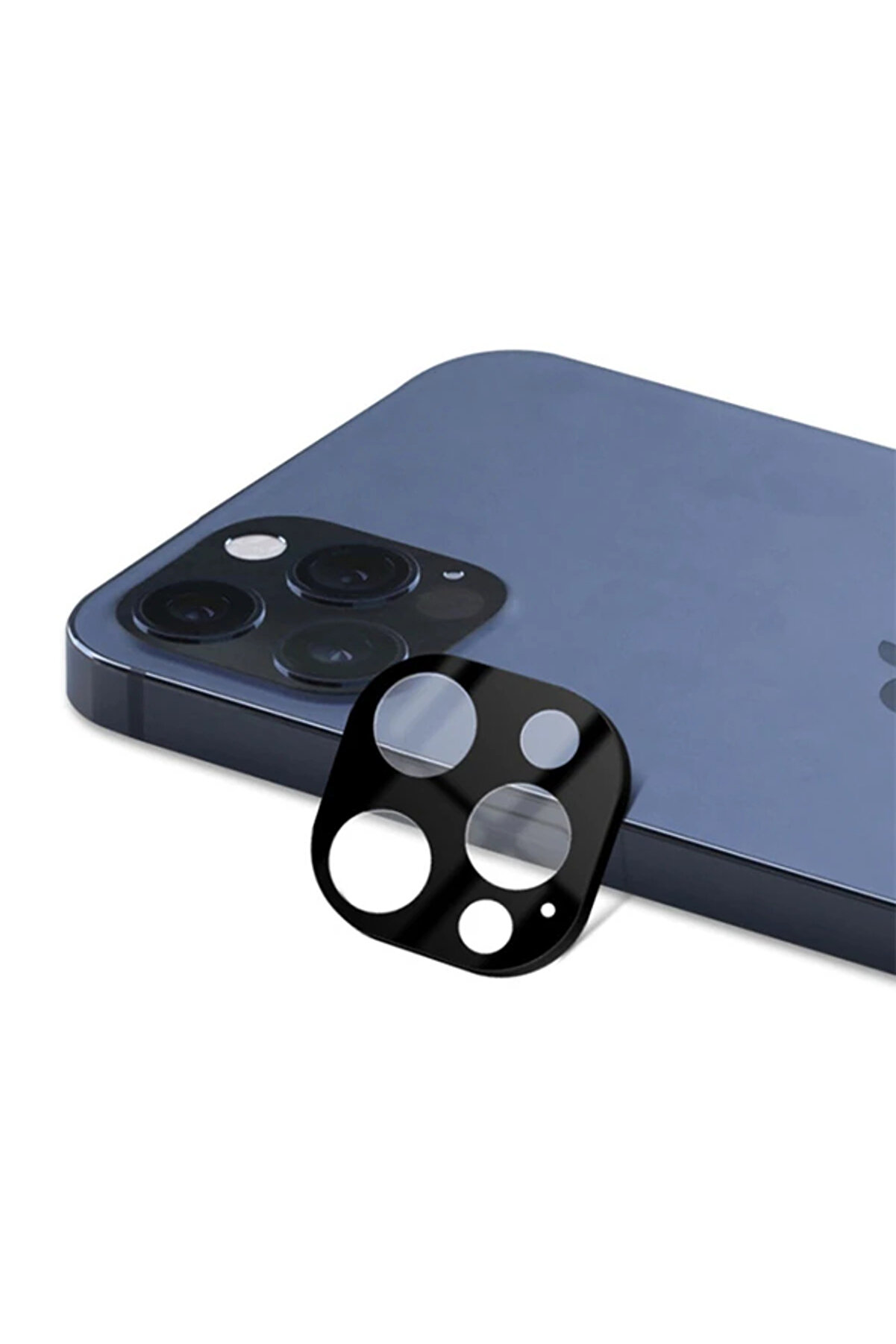 İphone 12 Pro Max 6.7 3D Full Kaplama Tempered Cam Kamera Koruyucu-(5775) - Gms1169-2227