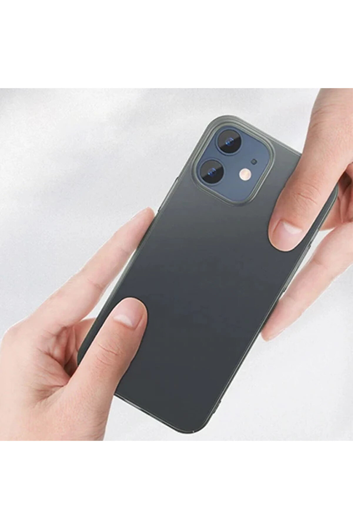 İphone 12 Mi̇ni̇ 5.4 Comfort İnce Şeffaf Kılıf Matte Pp Kılıf-(1903) - Dropx3618-3338