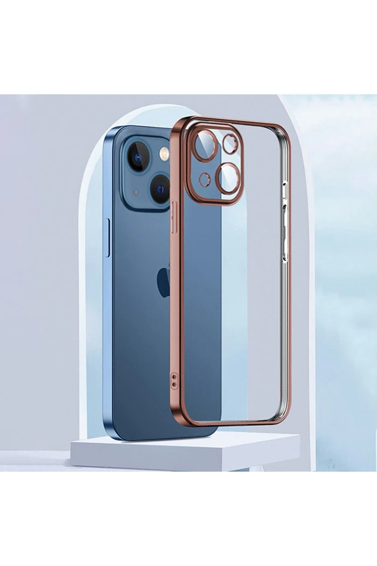 Ally Fashi̇on Seri̇es İphone 13 6.1İnç Kılıf Renkli̇ Kenar Lazer Çerçeveli̇ Si̇l - Dropx3980-3637