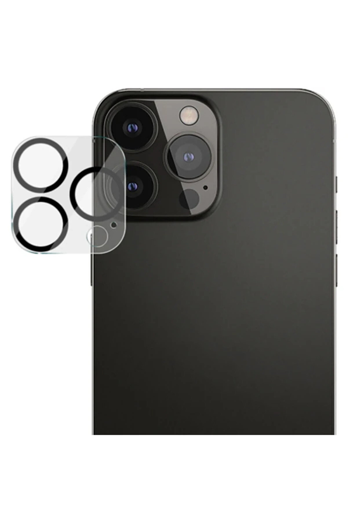 gizmurstore ALLY İPhone 13 Pro-13 Pro Max 3D Full Tempered Glass Cam Kamera Koruyucu-(5775) - GMS4333-6951