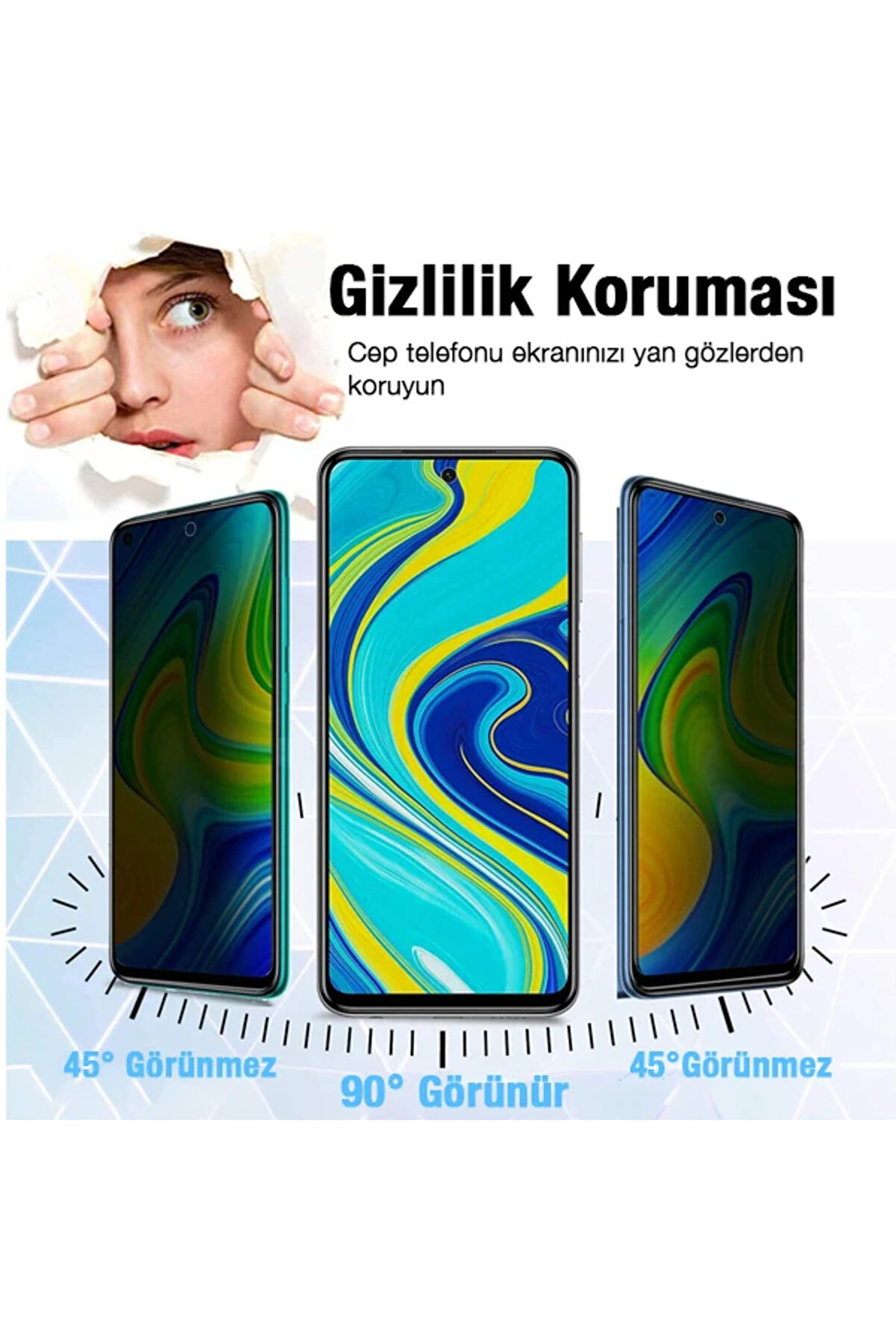 Ally Sm Galaxy M31S 3D Full Pri̇vacy Gi̇zli̇li̇k Tempered Cam Ekran Koruyucu-(1903) - Dropx1149-3889