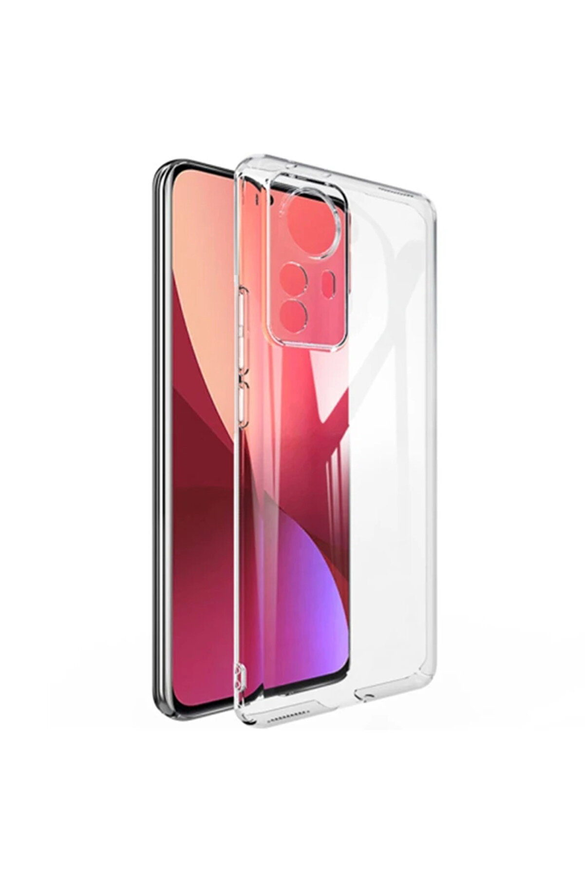 CepteToptan Ally Xiaomi 12 Kılıf Kamera Korumalı Ultra İnce Şeffaf Silikon Kılıf-(190 - DROPX1636-2635