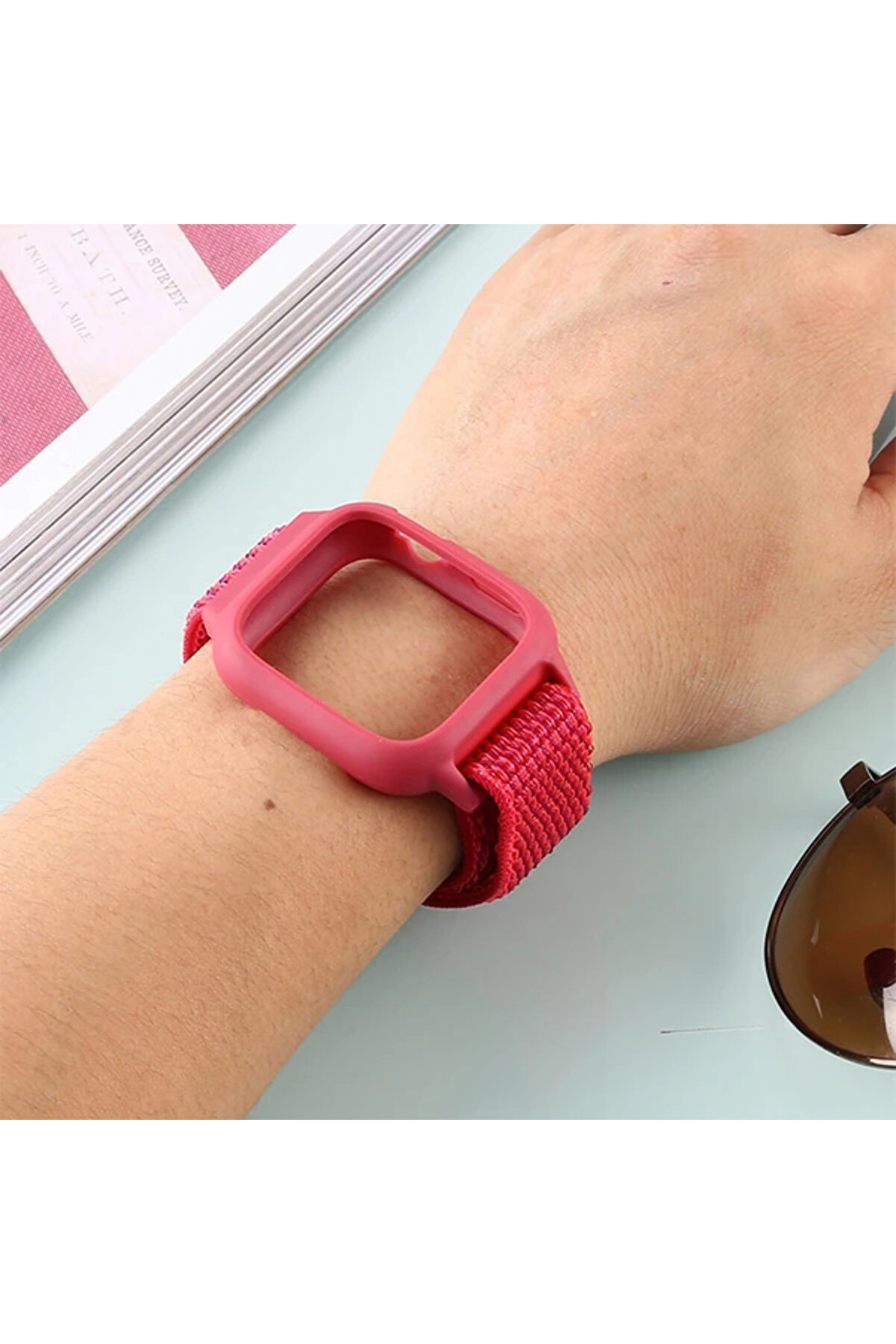 Ally Apple Watch 6-Se-5-4 44Mm / 3-2-1 42Mm Kayış Kordon Kılıf Si̇li̇kon-(1903 - Dropx9073-4616