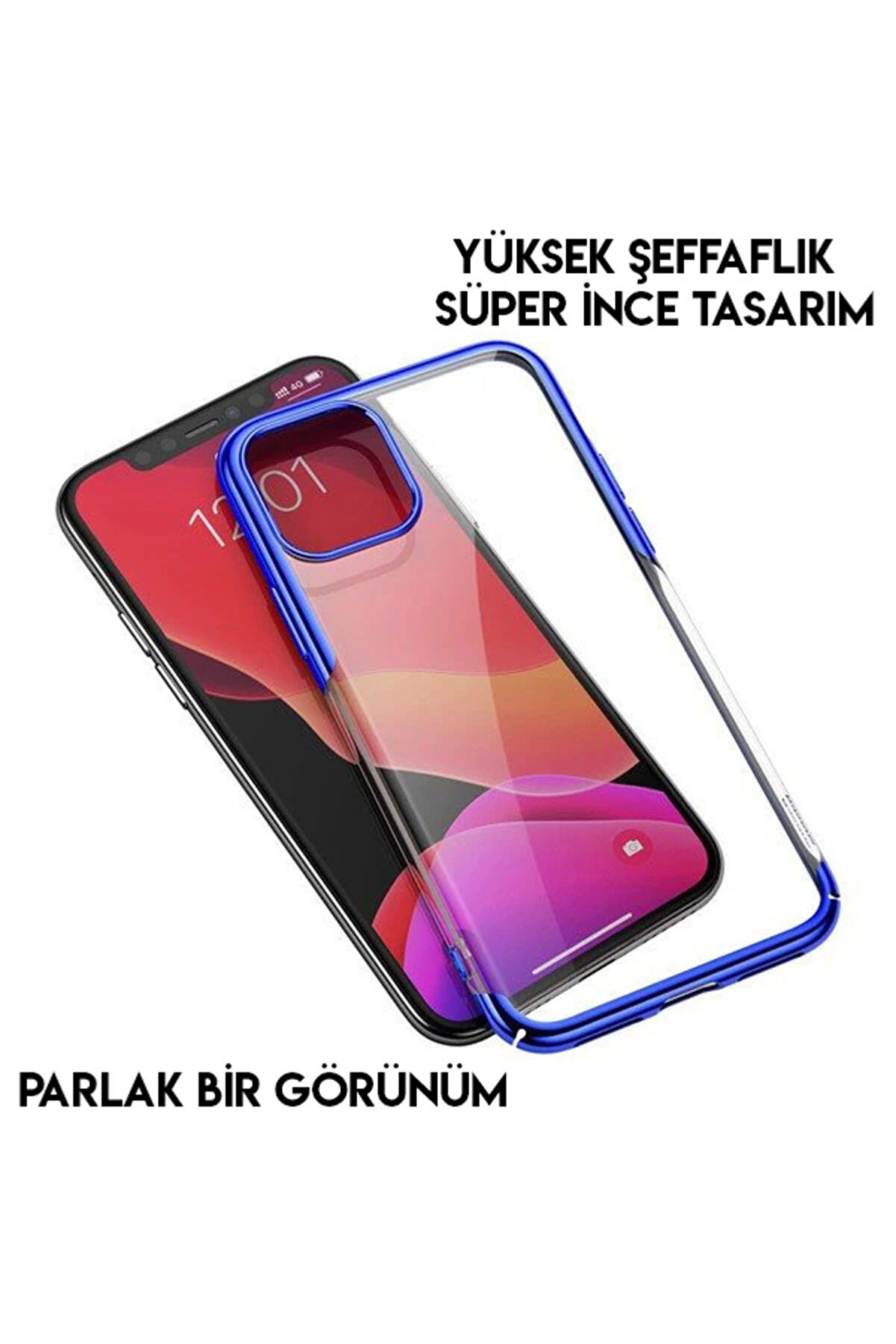 Gli̇tter Case İphone 11 Pro 5.8 Şeffaf Lüx Si̇li̇kon Kılıf-(1903) - Dropx3225-8734