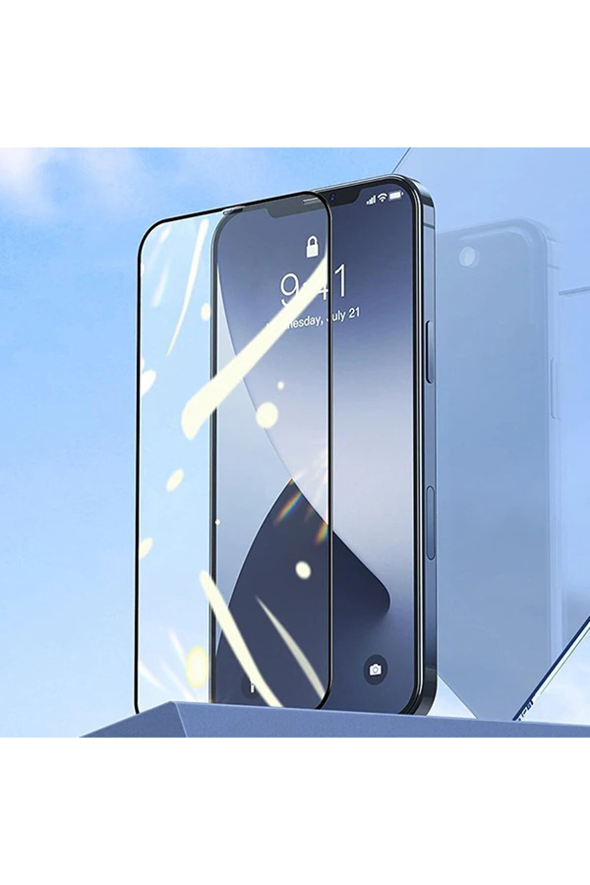 0.25Mm İphone 12-12 Pro 6.1 3D Full Tempered Cam Ekran Koruyucu 2Adet-(5775) - Gms7713-9165