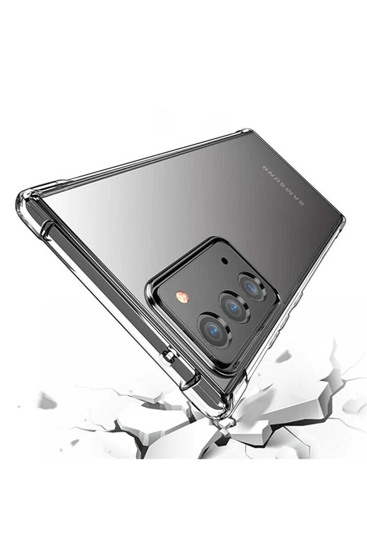 Ally Sm Galaxy Note 20 Anti̇-Drop Darbe Emi̇ci̇ Si̇li̇kon Kılıf Shockproof Kılıf- - Dropx6321-8849