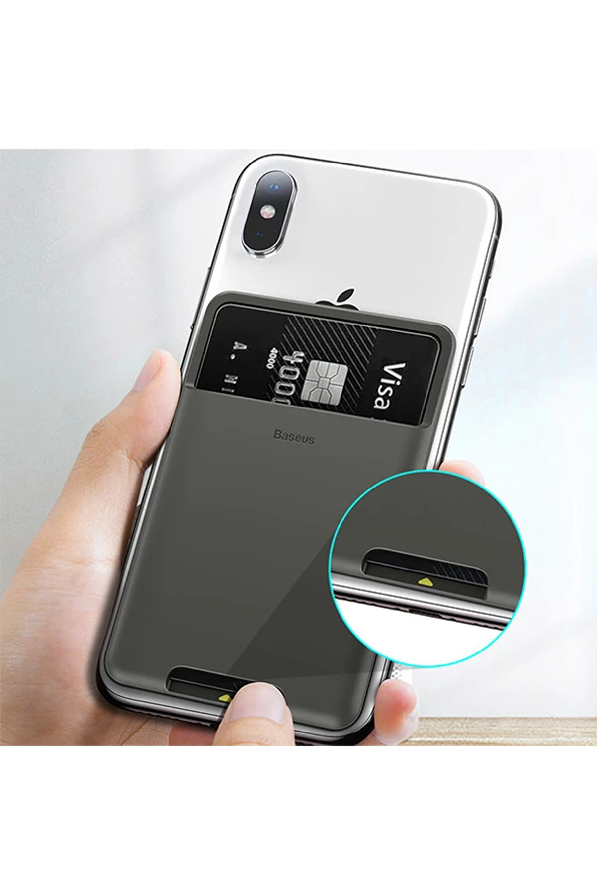 Back Sti̇ck Uni̇versal Telefon Arkası Kart Yuvası Cüzdan-(5775) - Gms6852-9033