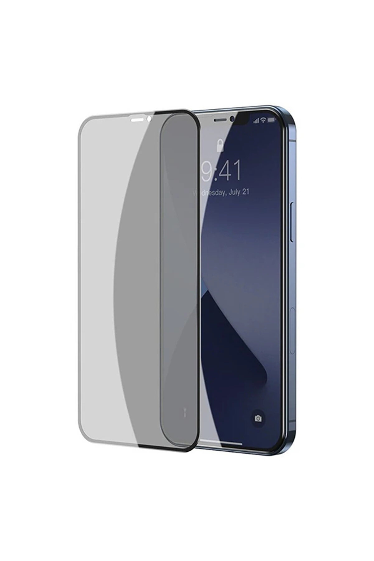 İphone 12/12 Pro 6.1 023Mm Anti̇ Spy Çerçeveli̇ Tempered Cam Ekran Koruyucu 2 A - Dropx9826-9038
