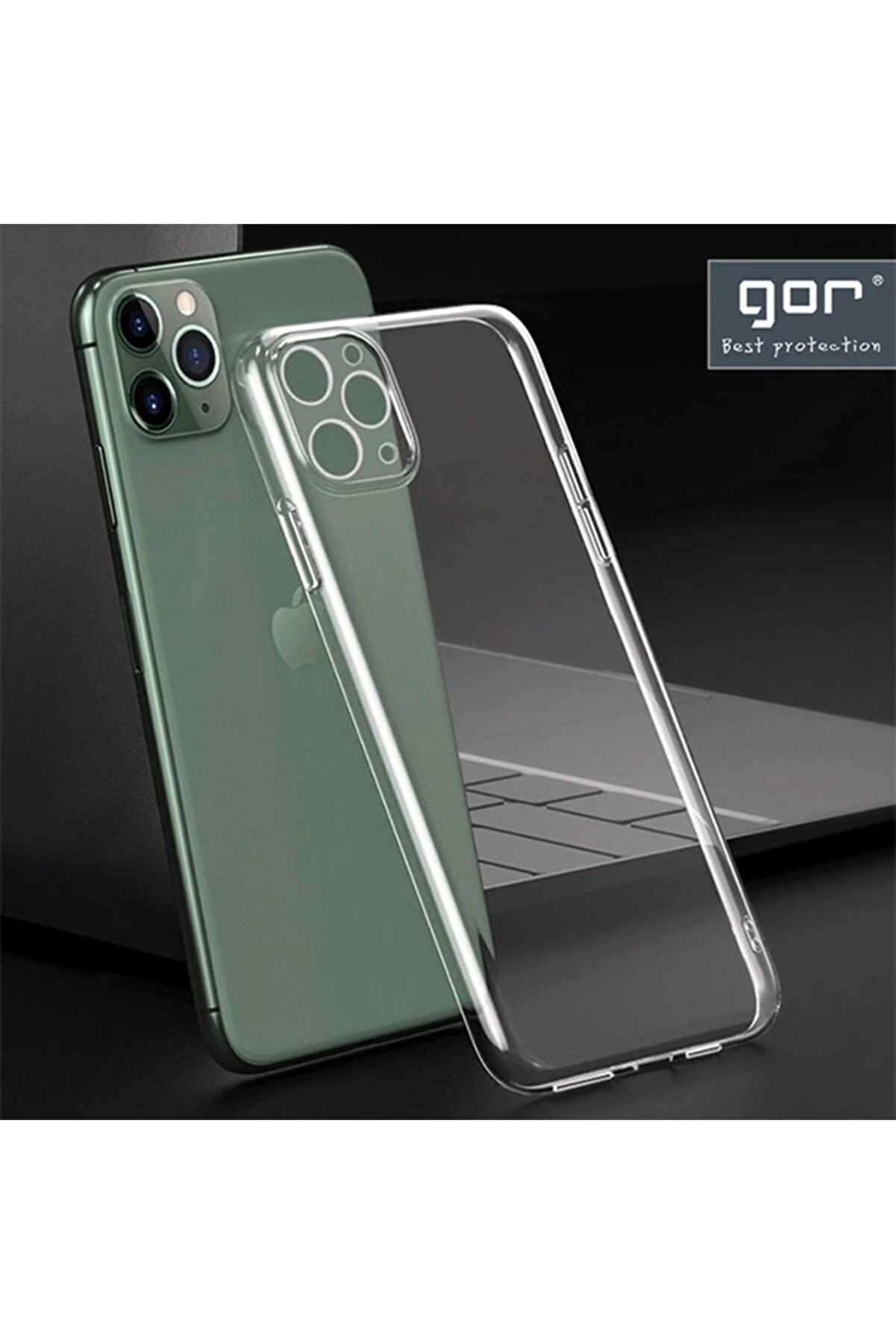 Gor İphone 12 Pro Max 6.7 İnch Kılıf Kamera Korumalı Şeffaf Si̇li̇kon Kılıf-(5 - Gms5498-2001