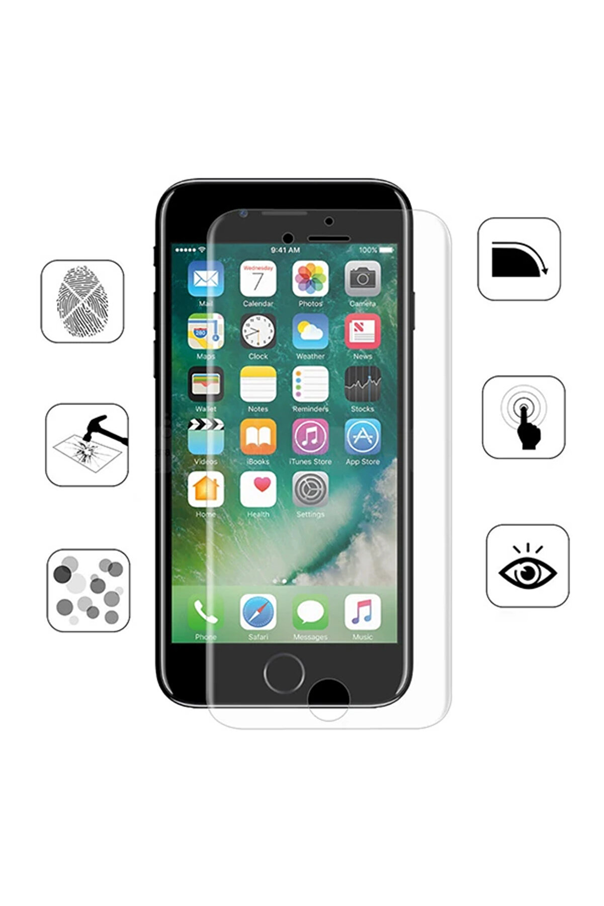 Gor İphone 8 Plus-7 Plus Hd Ekran Koruyucu Jelati̇n 5 Adet Set-(5775) - Tygo2931-4523