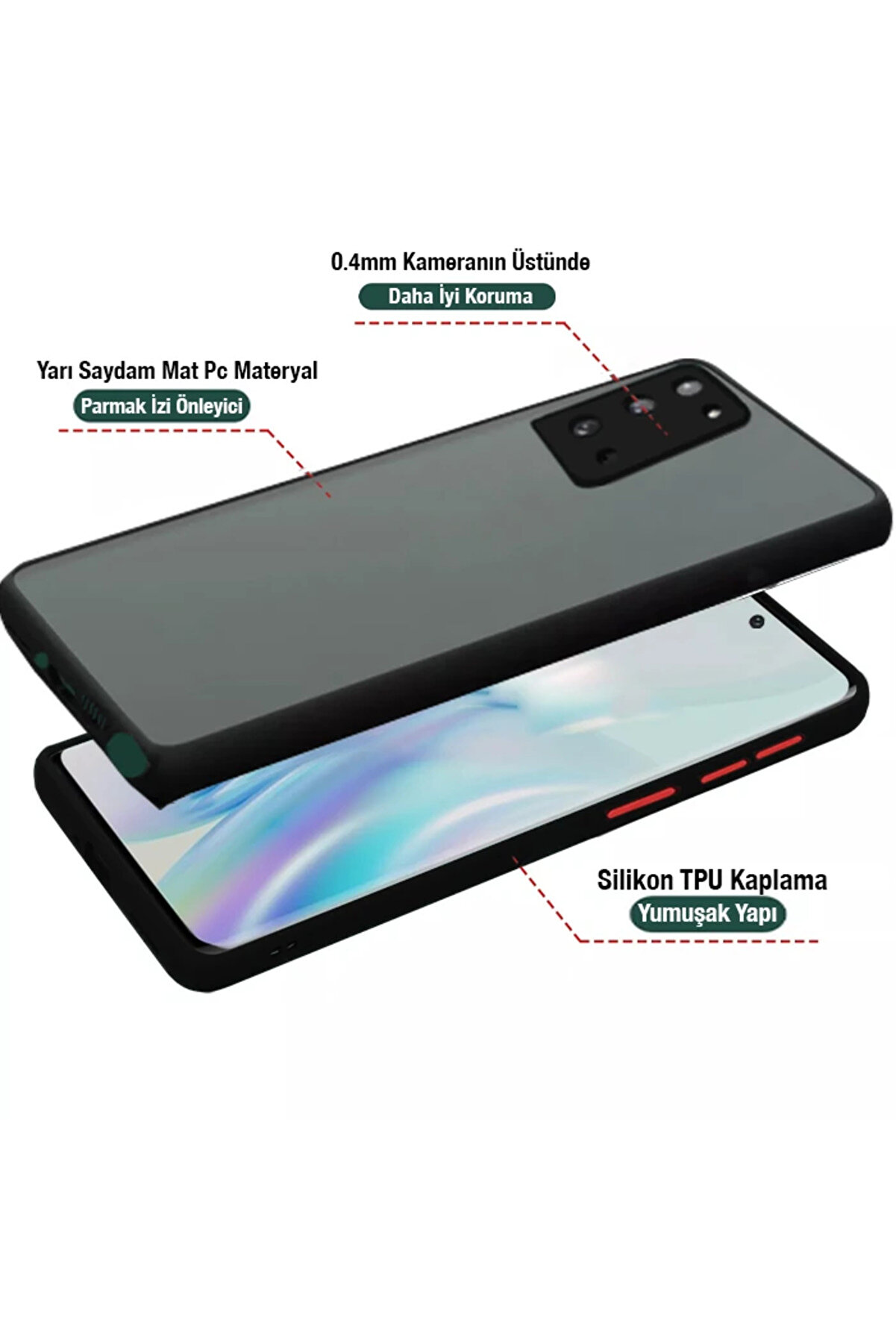 Samsung Galaxy Note 20 Pro Kamera Lens Korumalı Kılıf Premi̇um Si̇li̇kon Kılıf - Dropx8026-1219