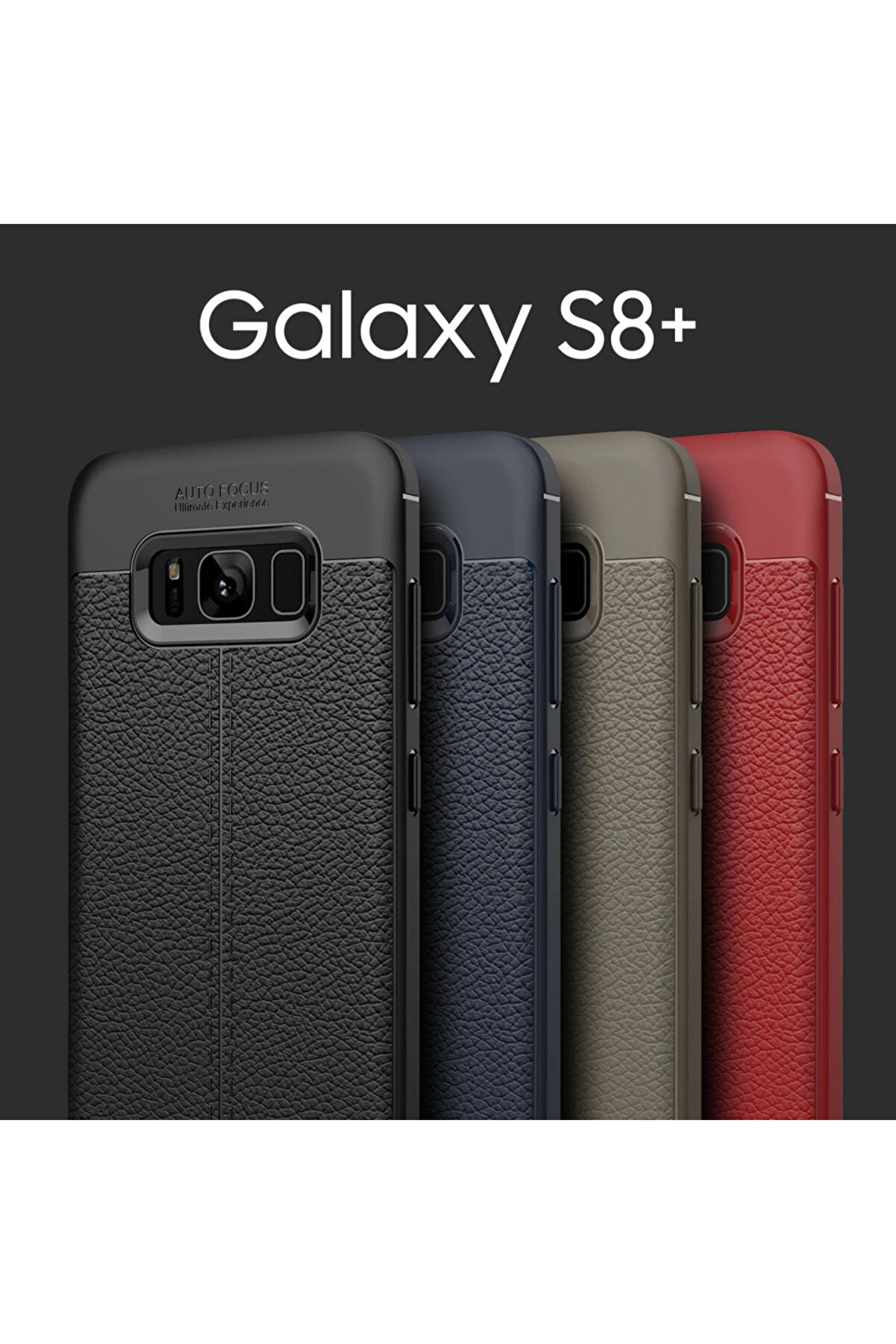 gizmurstore Ally Galaxy S8 Plus Litchi Tam Koruma Soft Silikon Kılıf-(5775) - GMS9383-1249