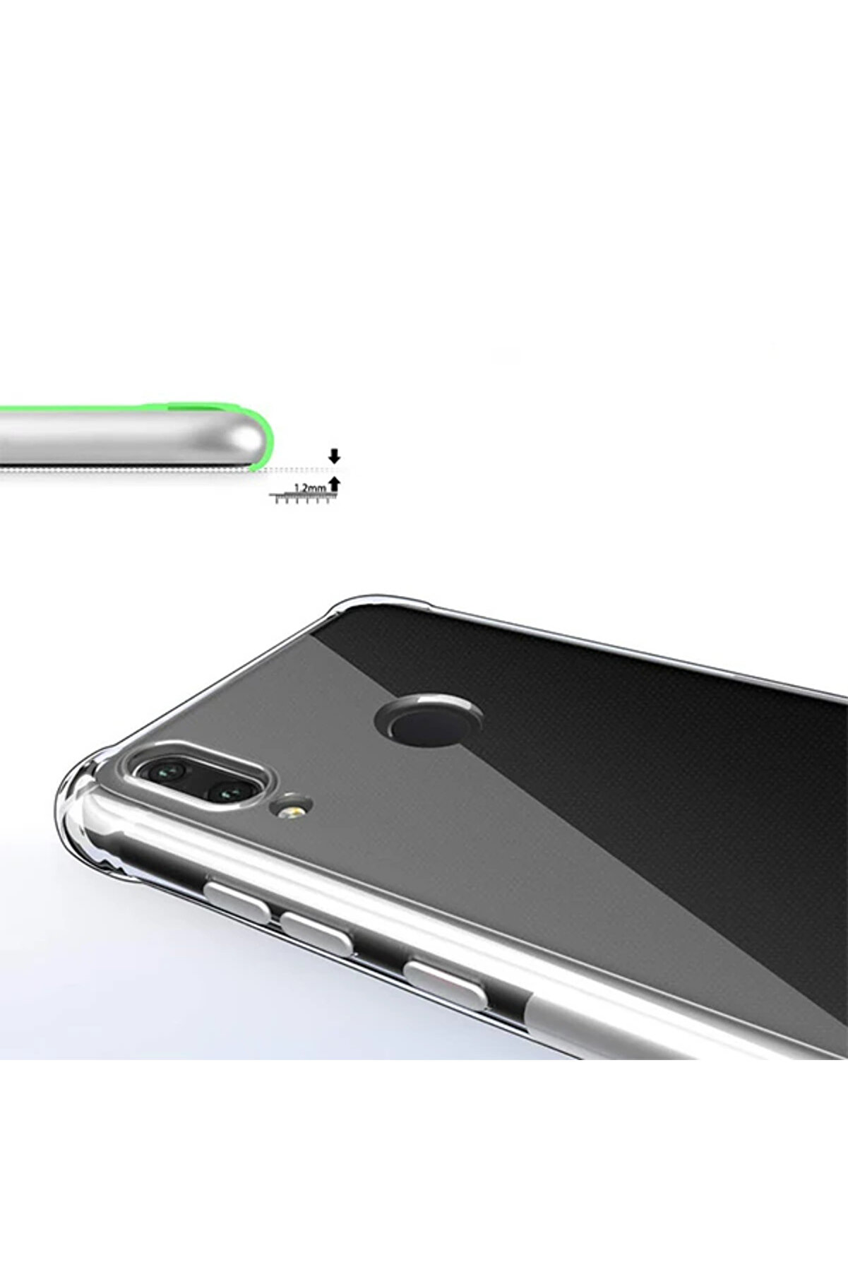 Huawei̇ Y7 2019Y7 Pri̇me 2019 Anti̇-Drop Darbe Emi̇ci̇ Si̇li̇kon Kılıf-(1903) - Ust4369-5181