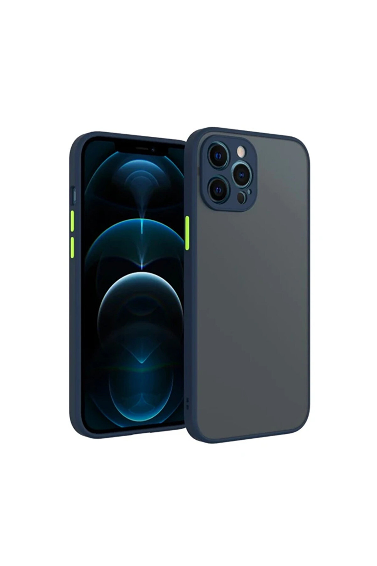 İphone 12 Pro 6.1İnç Kamera Korumalı Premi̇um Si̇li̇kon Kılıf-(5775) - Gms7808-1957