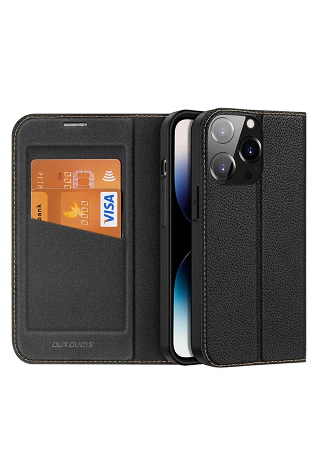gizmurstore Dux Ducis iPhone 14 Pro 6.1 Kılıf Skin X2 Series PU Deri Manyetik Kapaklı Kılıf - GMS3848-7841