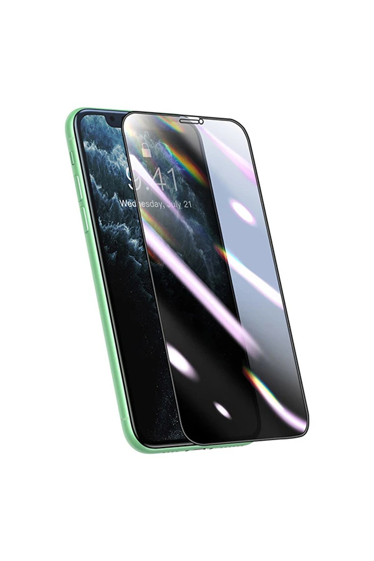 gizmurstore 0.25mm İPhone 11 Pro-XS-X 3D Curved Privacy Gizlili Cam Ekran Koruyucu-(5775) - GMS5402-6863