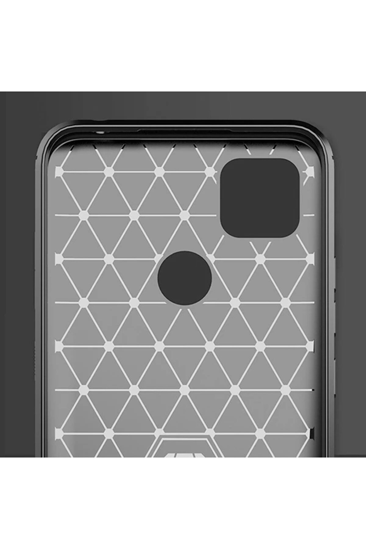 Ally Xi̇aomi̇ Redmi̇ 9C Brushed Carbon Fi̇ber Si̇li̇kon Kılıf-(1903) - Dropx9922-4810