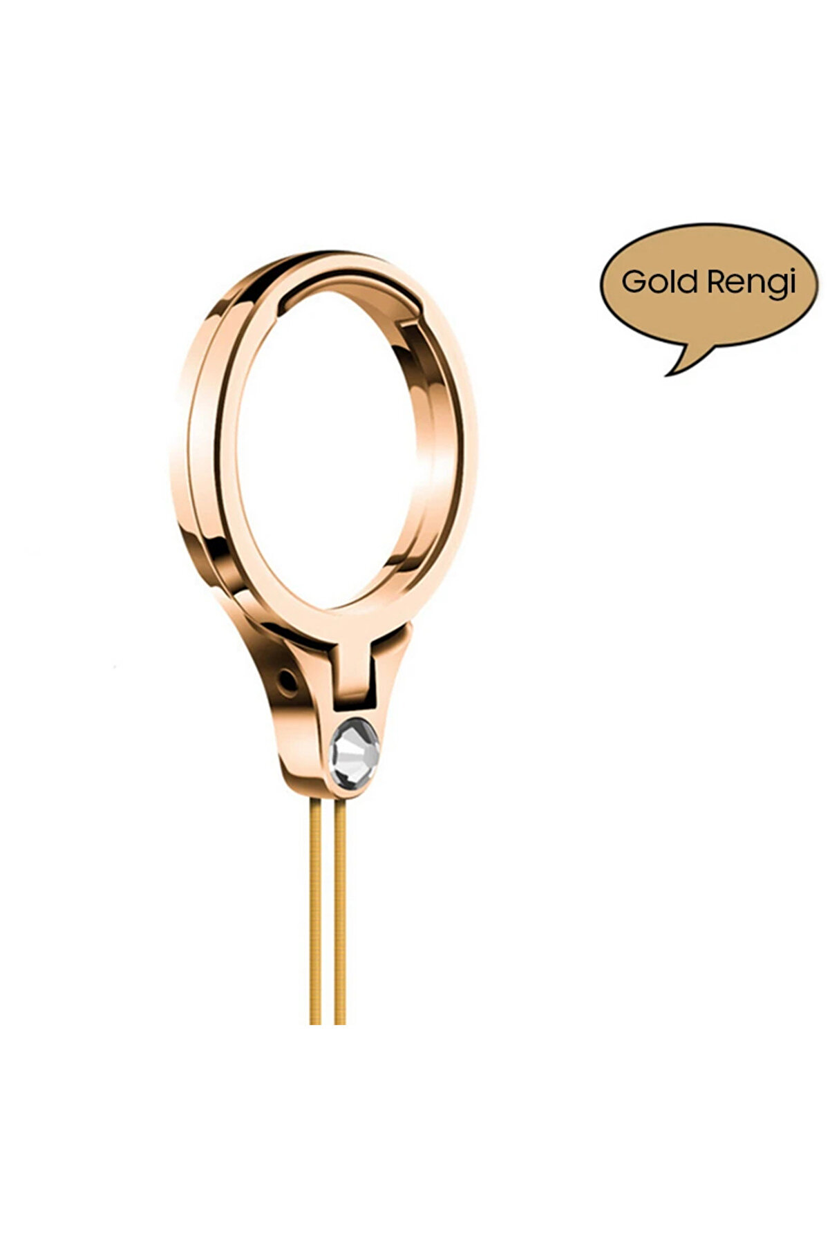 Elmas İşlemeli̇ Standlı Yüzük Telefon Tutucu-(5775) - Gms6657-6278