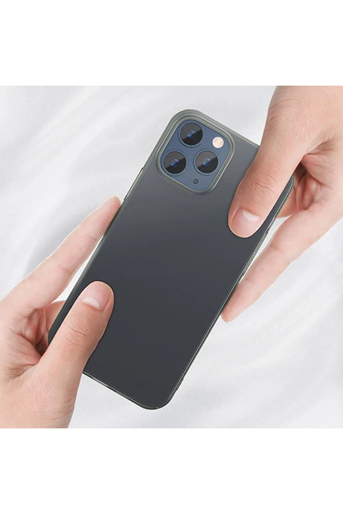 İphone 12 Pro Max 6.7 Comfort İnce Şeffaf Kılıf Matte Pp Kılıf-(1903) - Dropx4485-4107