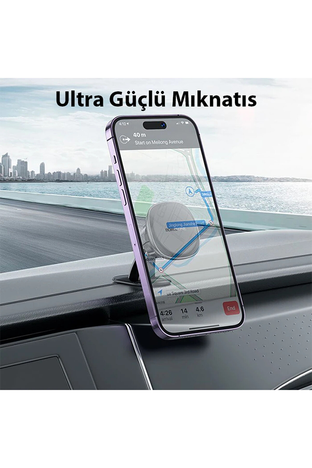 Hoco H30 360° Dönebi̇len Torpi̇do Üstü Araç İçi̇ Magsafe Manyeti̇k Araç İçi̇ - Dropx2122-8686