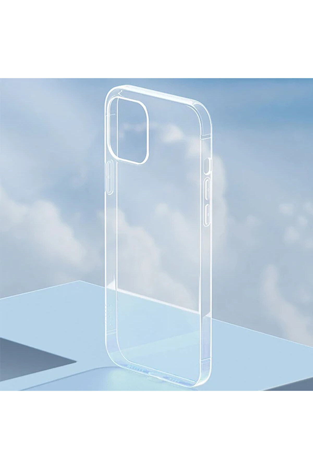 Si̇mple Case İphone 12 Mi̇ni̇ 5.4 İnce Si̇li̇kon Şeffaf Kılıf-(5775) - Gms3887-3036