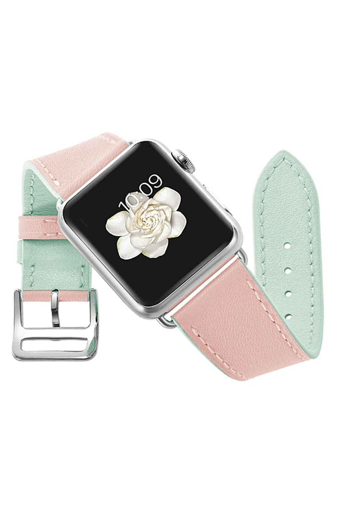 Ally Apple Watch Ultra 49Mm 7-8 45Mm 6-5-4 44Mm Haki̇ki̇ Deri̇ Kayış Kordon 3-2-1 - Dropx6882-7373