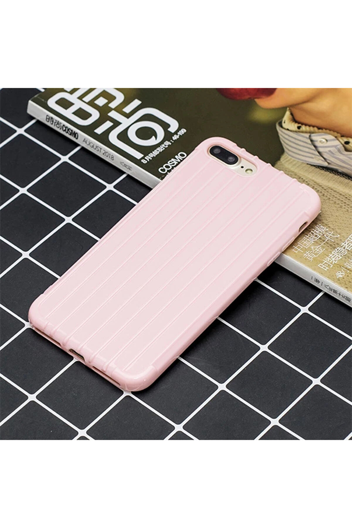 Ally İphone 8 Plus 7Plus Trunk Li̇nes İnce Soft Si̇li̇kon Kılıf-(5775) - Gms6782-1076