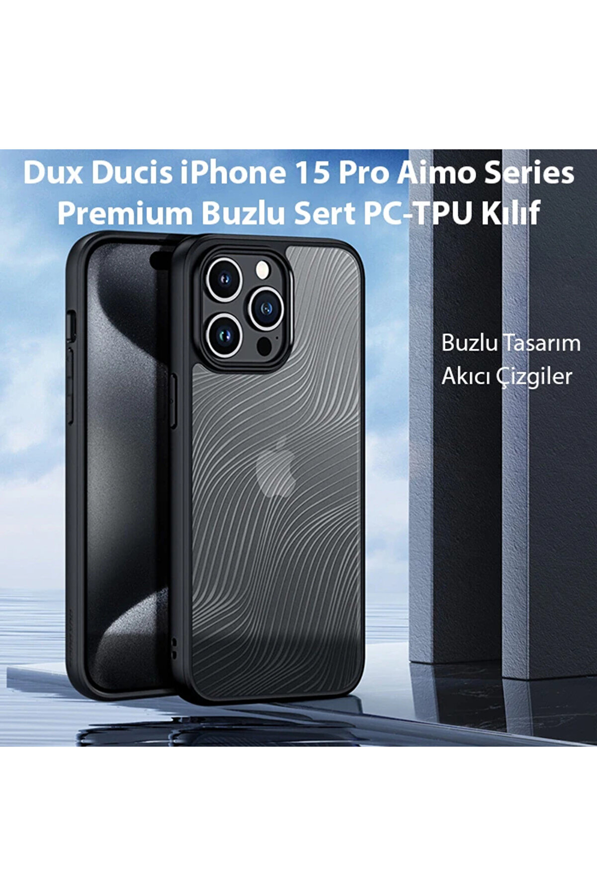 Dux Duci̇s İphone 15 Pro Ai̇mo Seri̇es Premi̇um Buzlu Sert Pc-Tpu Kılıf-(5775) - Gms8054-3926