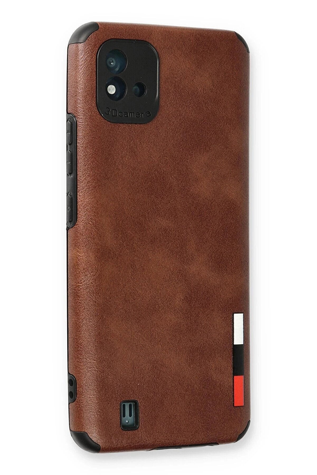 Realme C11 2021 Kılıf Loop Deri̇ Si̇li̇kon - Kahverengi̇ - Dropx9191-4747