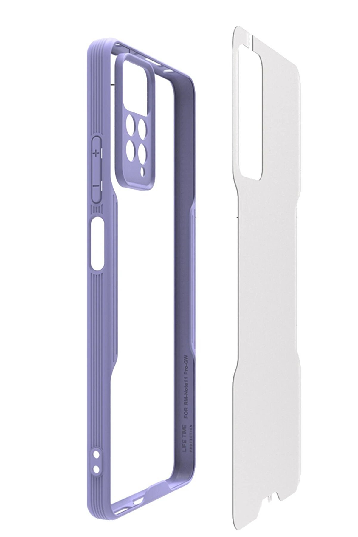 Xi̇aomi̇ Redmi̇ Note 11 Pro Kılıf Plati̇n Si̇li̇kon - Li̇la - Dropx1794-9474