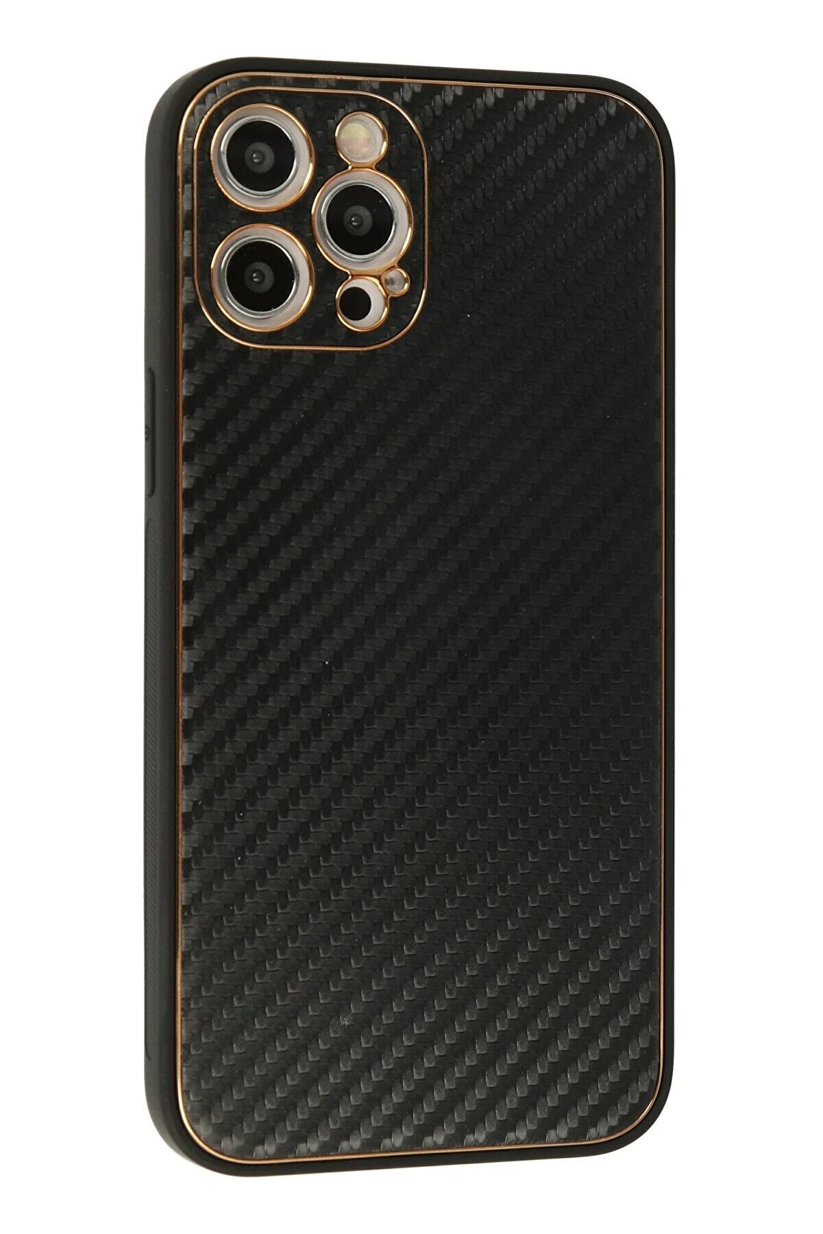 İphone 12 Pro Kılıf Coco Karbon Si̇li̇kon - Si̇yah - Dropx7716-7479