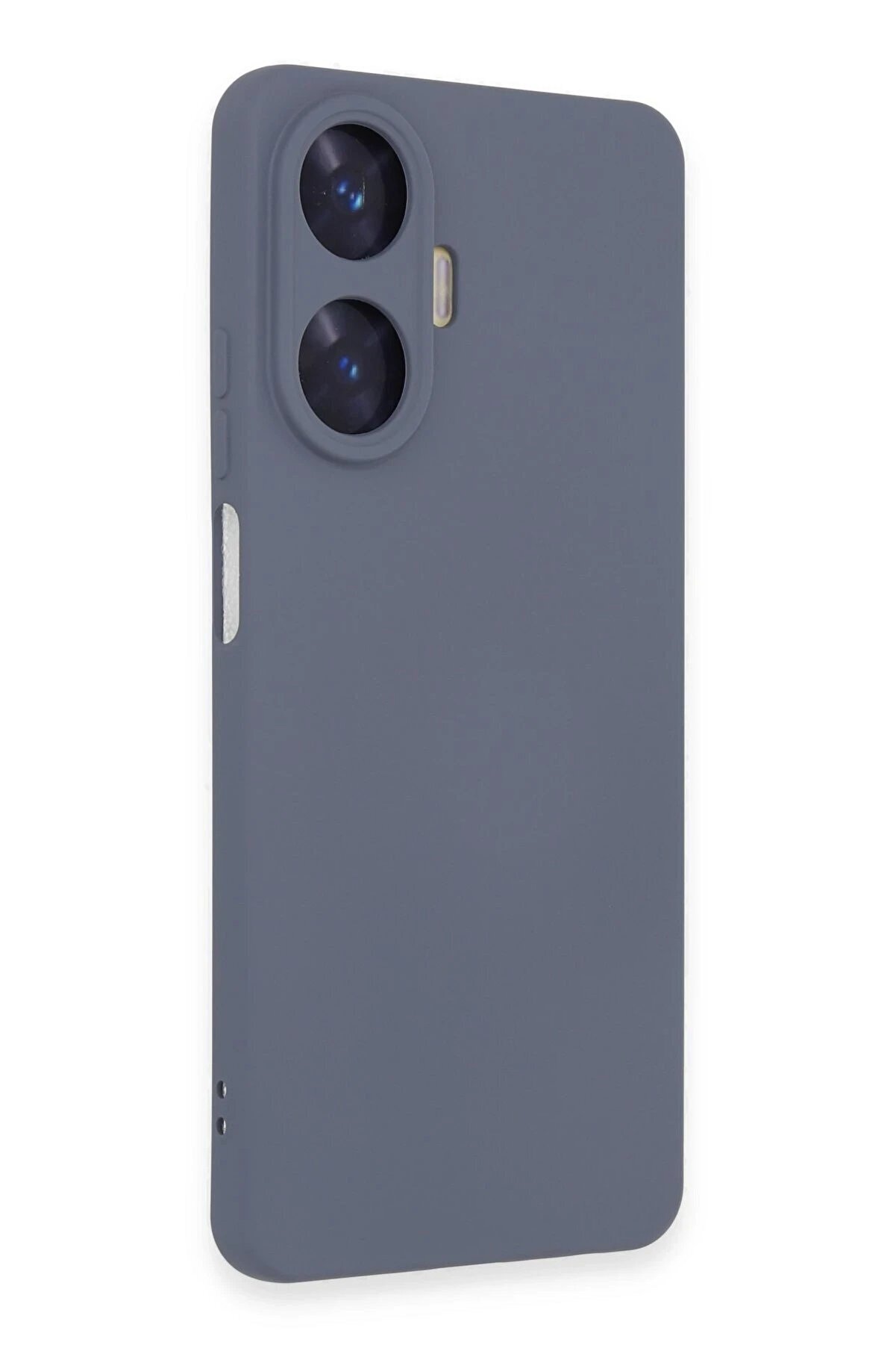 Realme C55 Kılıf Nano İçi̇ Kadi̇fe Si̇li̇kon - Gri̇ - Dropx9998-9436