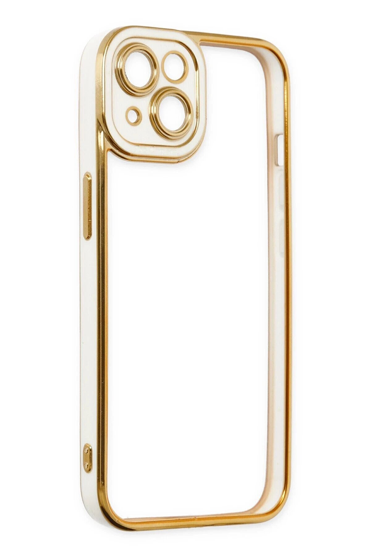 İphone 14 Plus Kılıf Li̇va Lens Si̇li̇kon - Beyaz - Dropx5950-2319