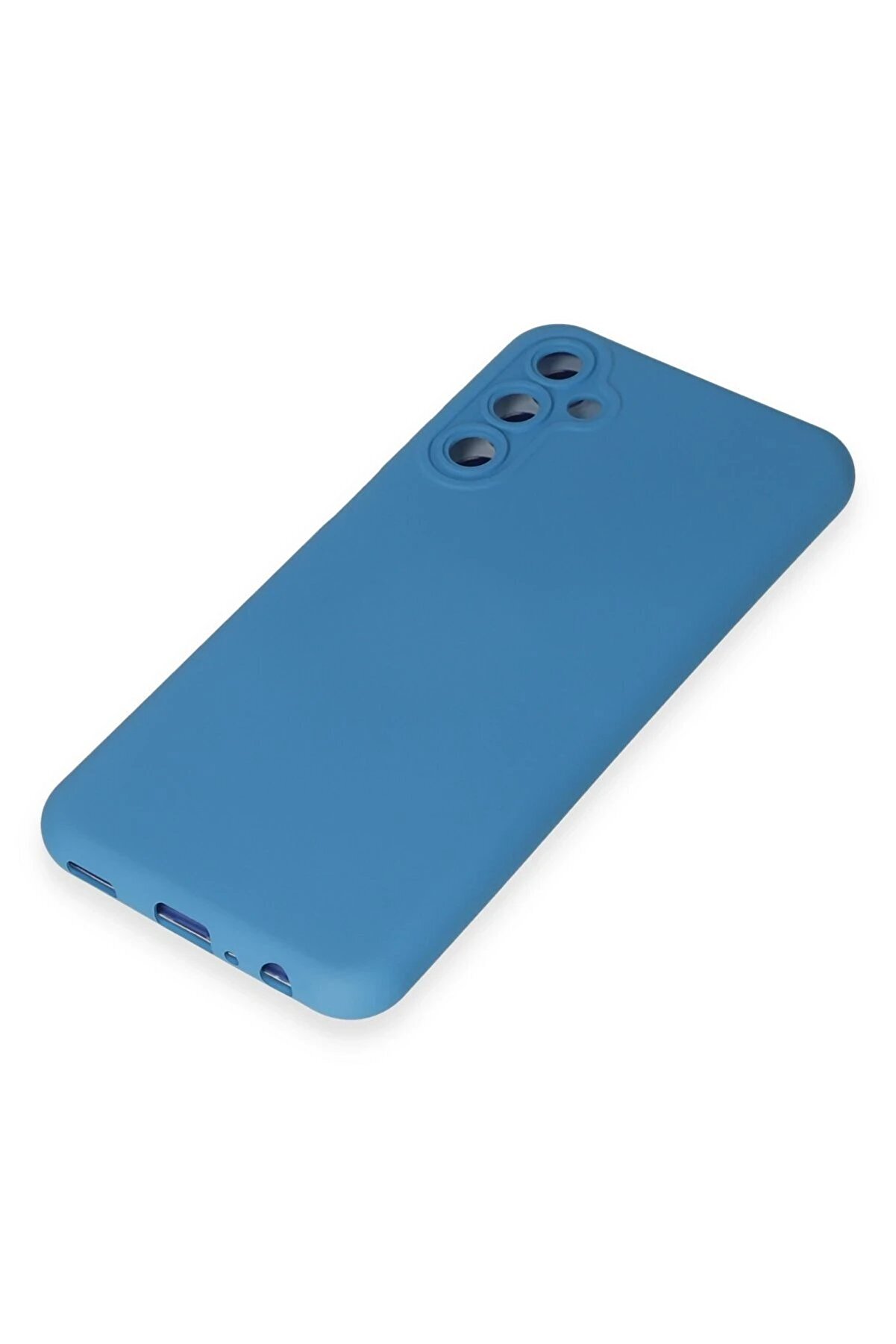 Samsung Galaxy M34 5G Kılıf Nano İ&ccedil;i̇ Kadi̇fe Si̇li̇kon - Mavi̇ - Dropx4184-2823