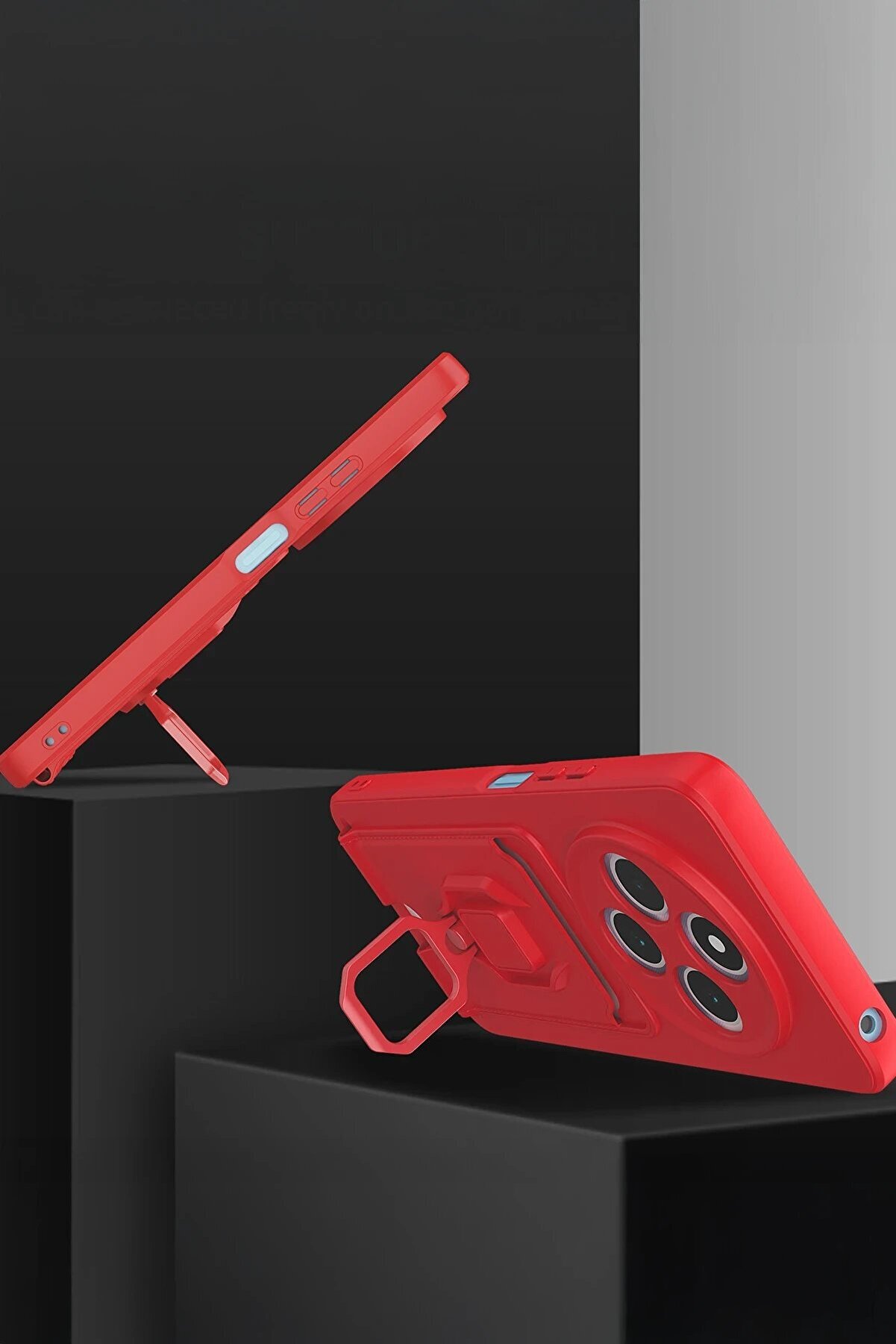 Xi̇aomi̇ Redmi̇ 14C Kılıf Zuma Kartvi̇zi̇tli̇ Yüzüklü Si̇li̇kon - Yeşi̇l - Dropx7137-8849