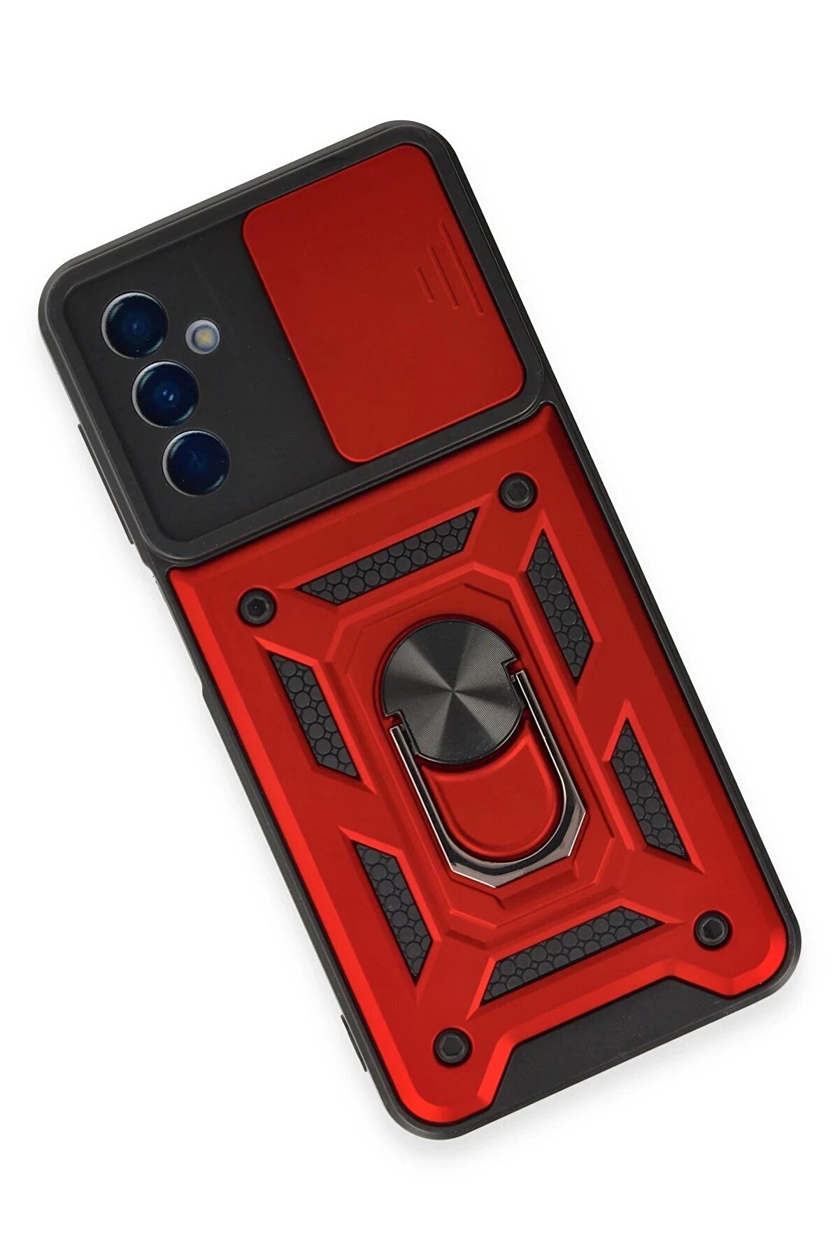 Samsung Galaxy M14 5G Kılıf Pars Lens Yüzüklü Si̇li̇kon - Kırmızı - Dropx5253-8872