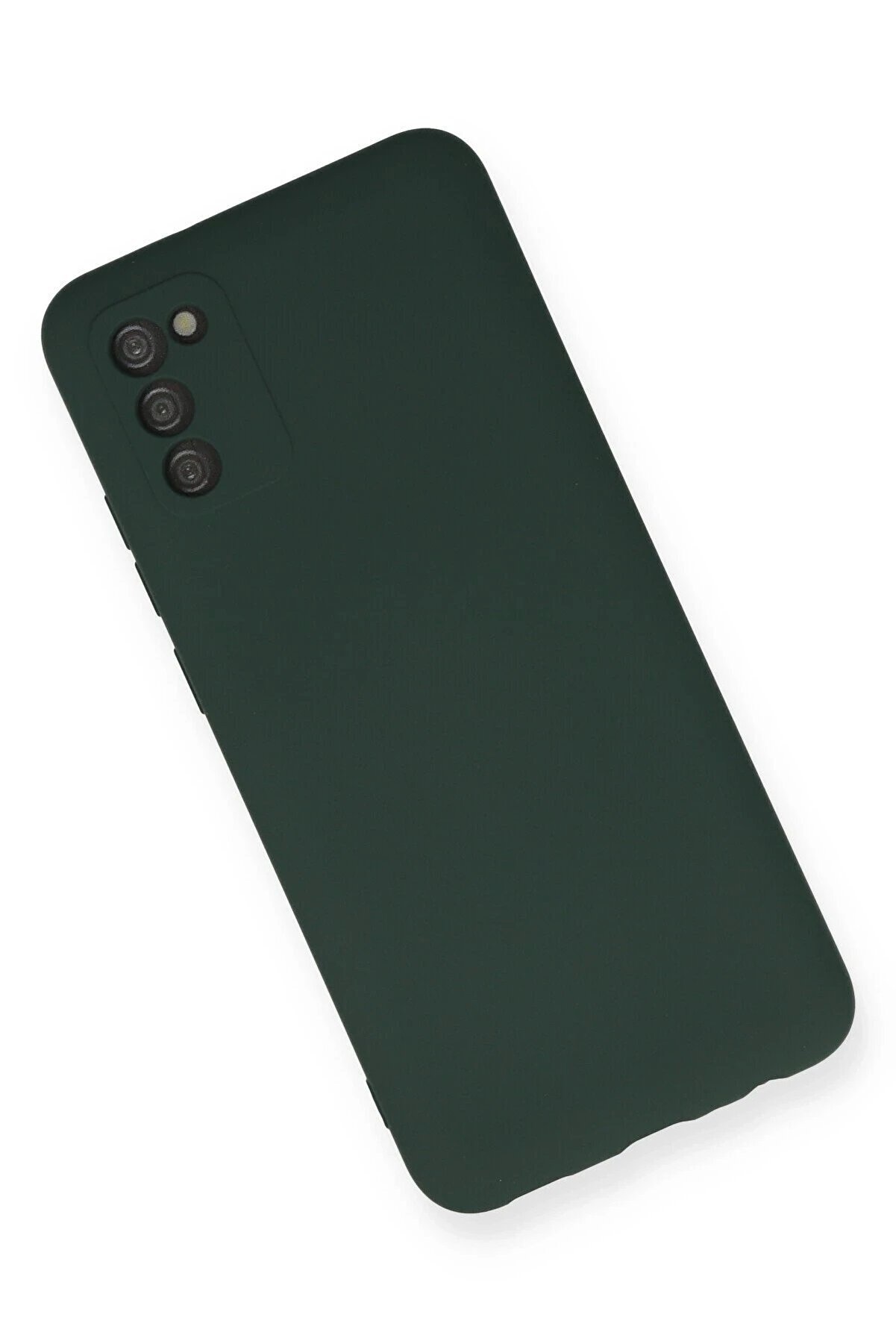Samsung Galaxy A03S Kılıf Nano İ&ccedil;i̇ Kadi̇fe Si̇li̇kon - Koyu Yeşi̇l - Dropx1022-2555