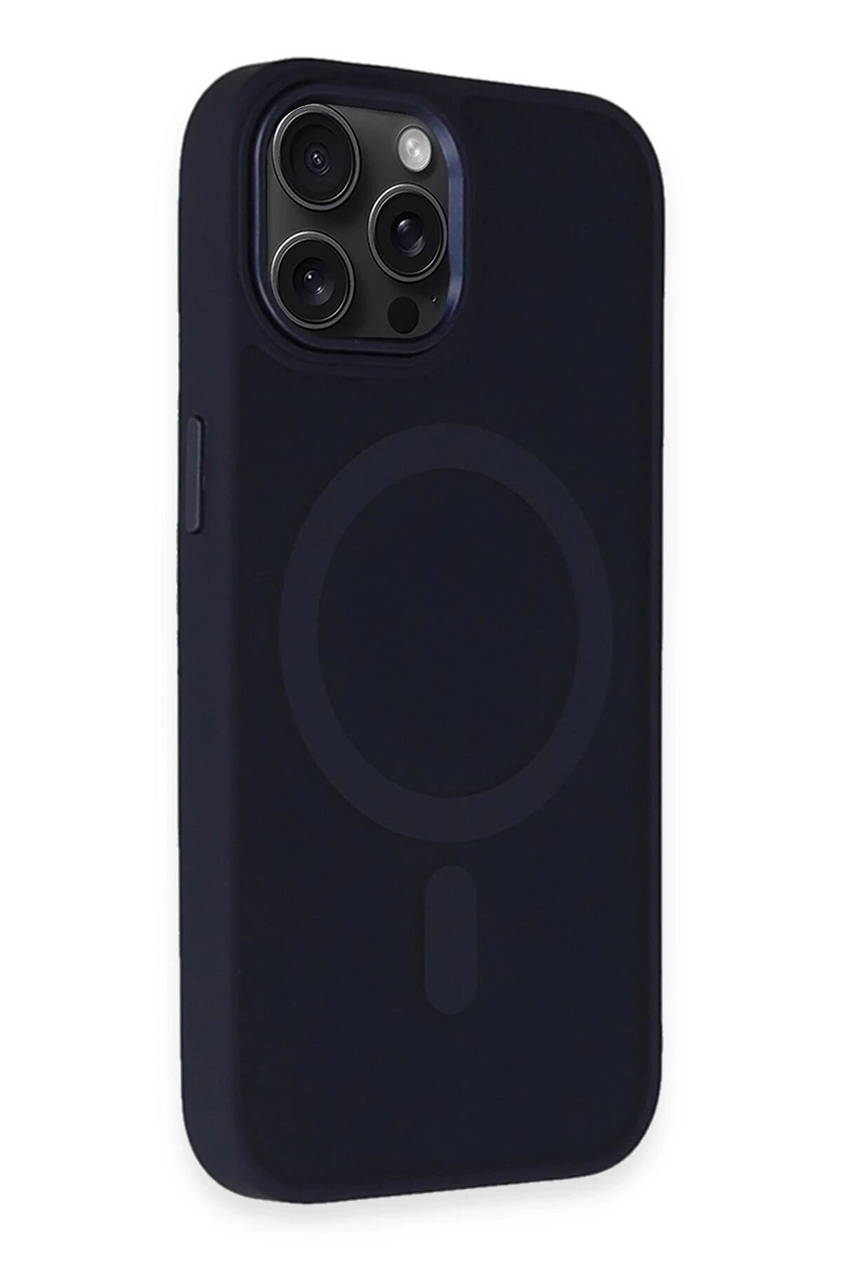 İphone 15 Pro Max Kılıf Oslo Magsafe Kapak - Laci̇vert - Dropx7981-9603