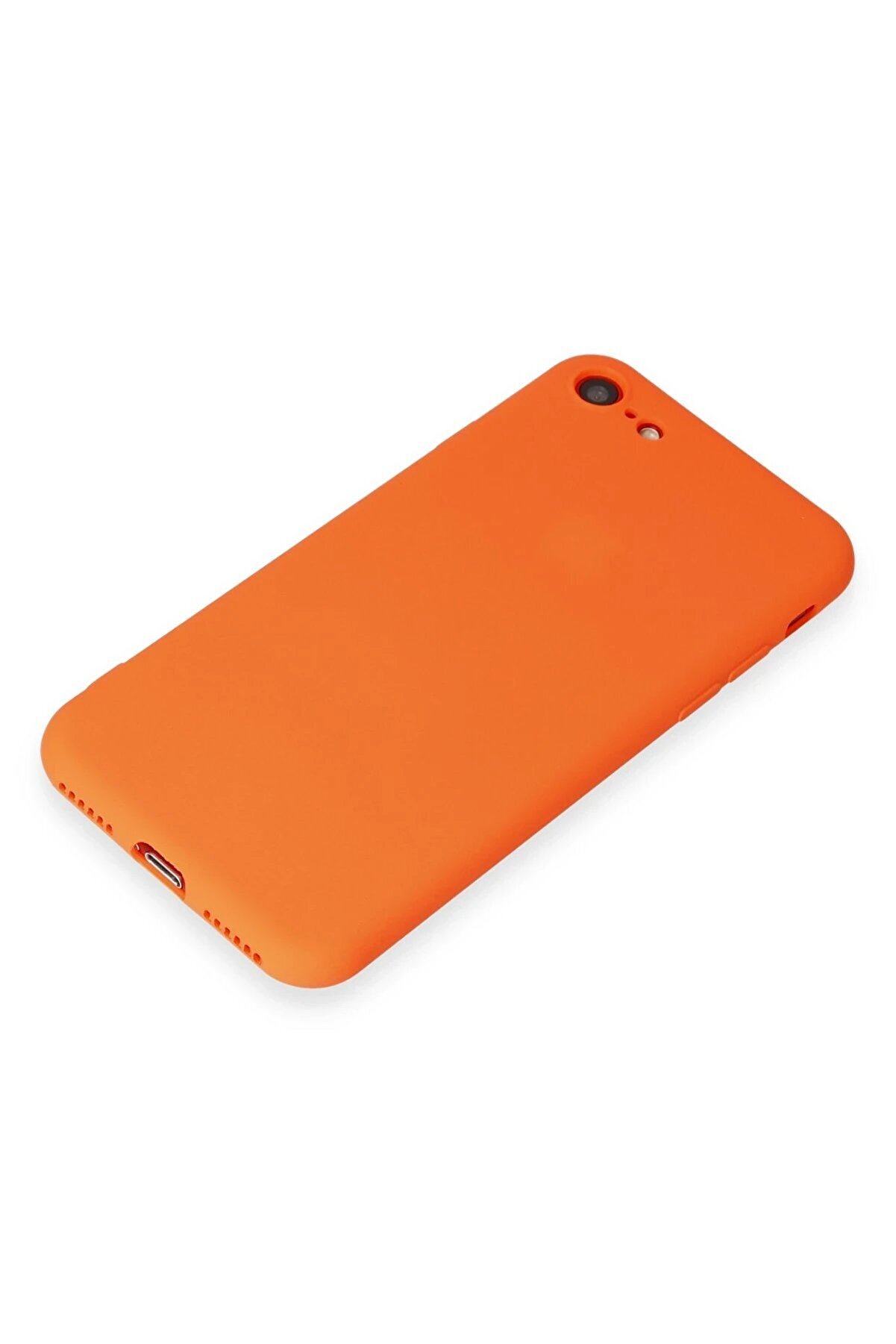 İphone 7 Kılıf Fi̇rst Si̇li̇kon - Parlak Turuncu - Dropx2696-6541
