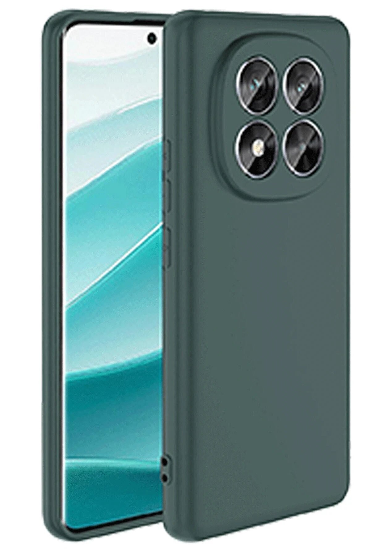 Xi̇aomi̇ Redmi̇ Note 14 Pro 5G Kılıf Nano İçi̇ Kadi̇fe Si̇li̇kon - Koyu Yeşi̇l - Dropx7107-2042