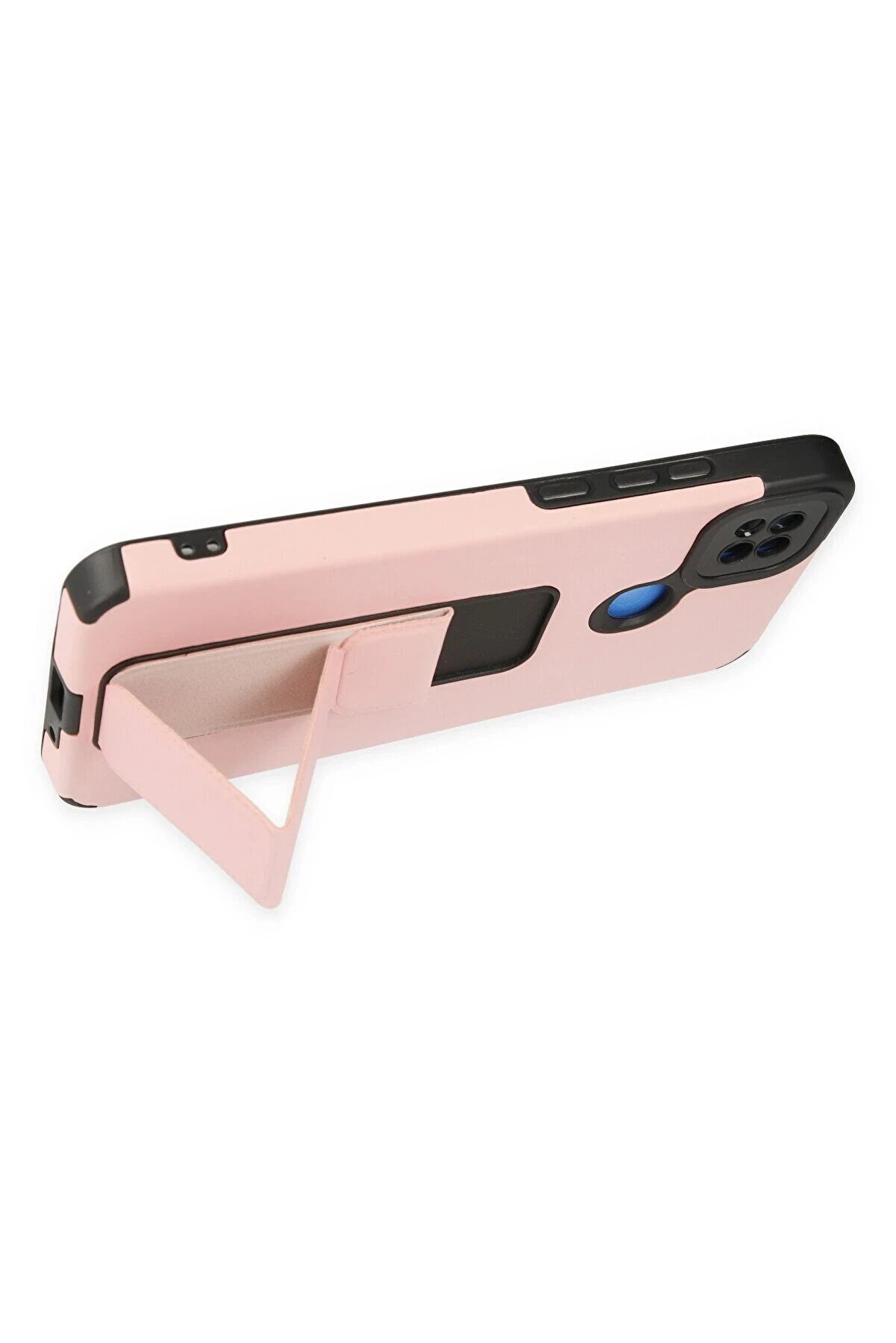 Xi̇aomi̇ Redmi̇ 9C Kılıf Mega Standlı Si̇li̇kon - Pudra - Dropx8722-6177