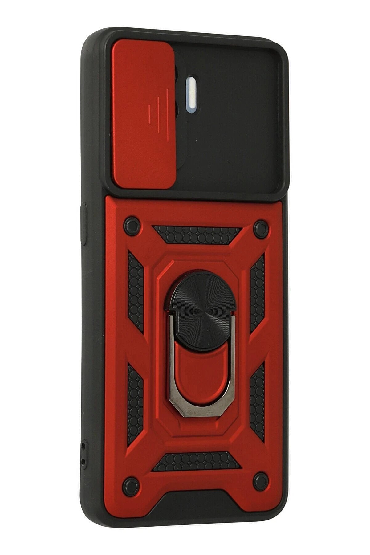 Oppo Reno 5 Li̇te Kılıf Pars Lens Y&uuml;z&uuml;kl&uuml; Si̇li̇kon - Kırmızı