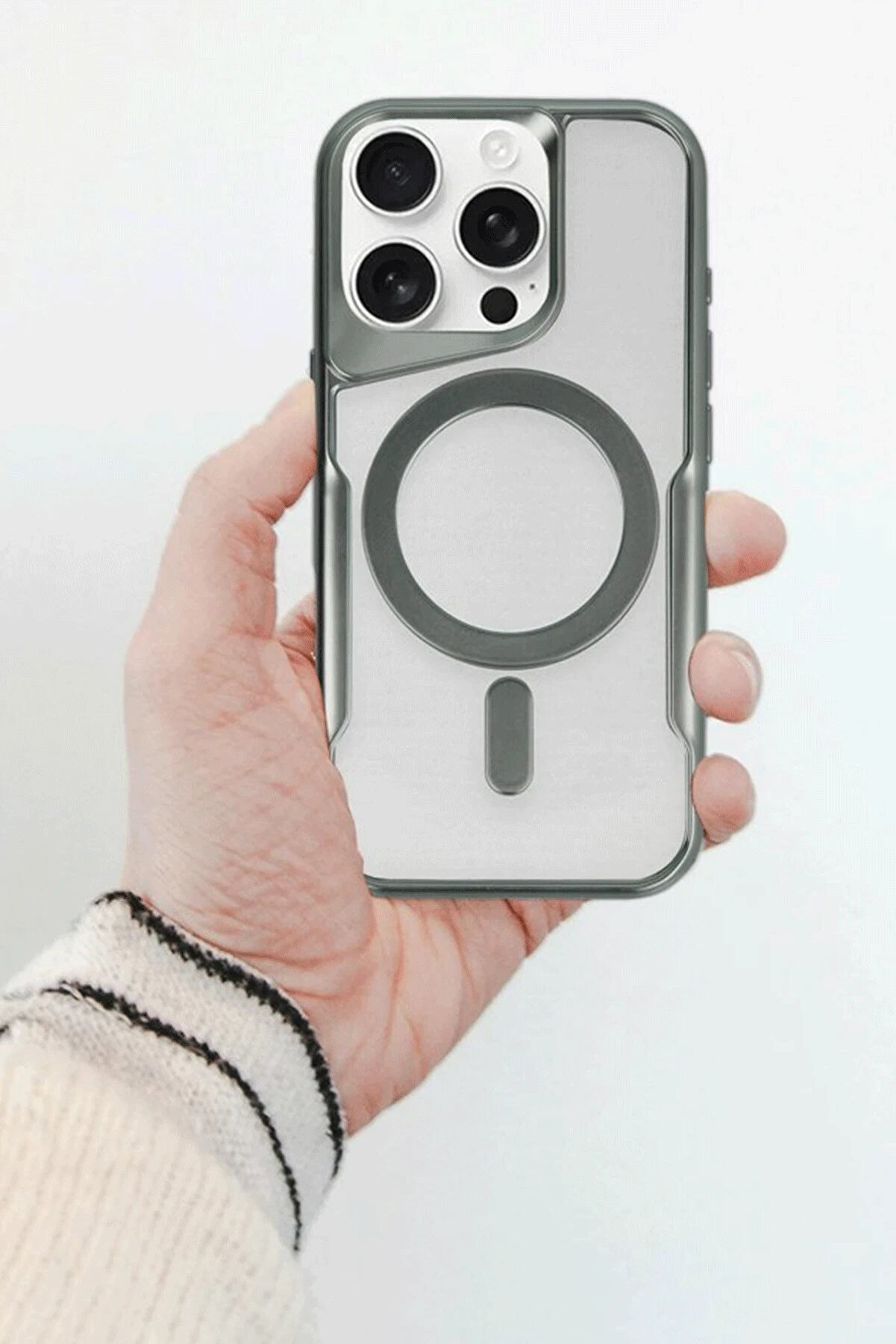 Toptan Bulurum iPhone 14 Pro Kılıf Boyi Magsafe Silikon Kapak - Siyah